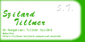 szilard tillner business card